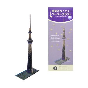 東京スカイツリーのペーパークラフト（夜景）