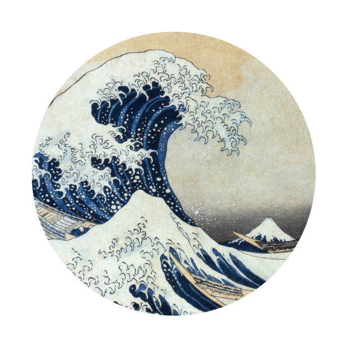 冨嶽三十六景 神奈川沖浪裏　デカ缶バッジ