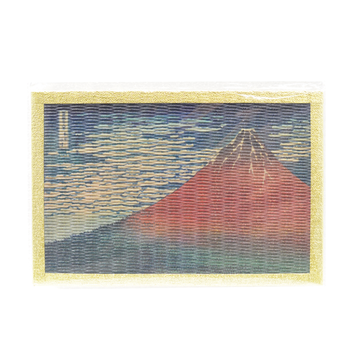 冨嶽三十六景 凱風快晴 畳絵葉書・ポストカード
