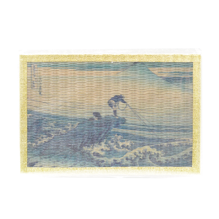 冨嶽三十六景 甲州石班澤 畳絵葉書・ポストカード