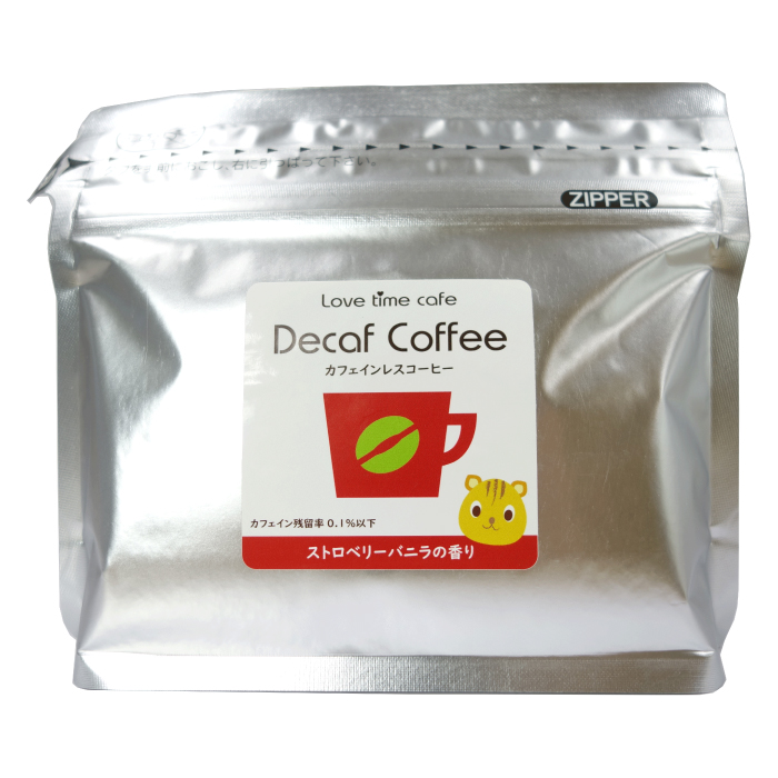 ストロベリーバニラのカフェインレスコーヒー(フレーバーコーヒー)